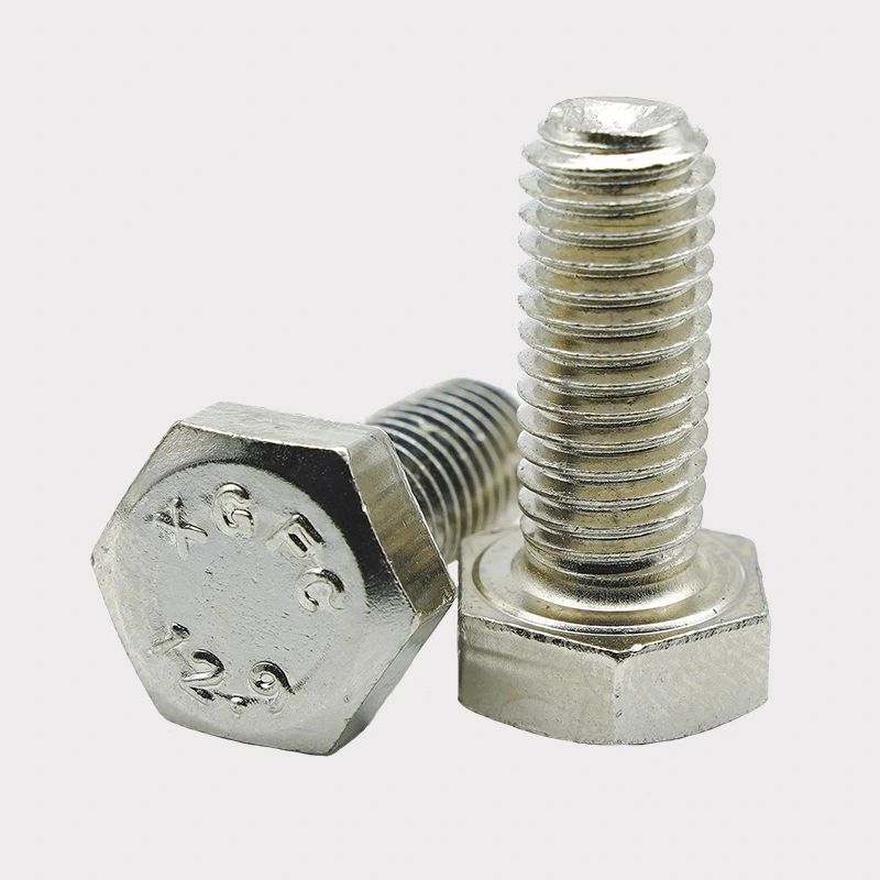 Nikkelipinnoitetut heksa-pään pultit